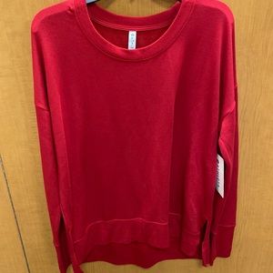 Athleta Red Costal Sweatshirt